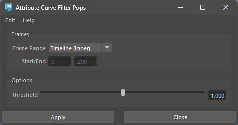 Attribute Curve Filter Pops UI
